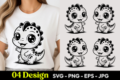 Adorable Dino SVG PNG Product Image 1
