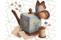 Vintage Butterfly PNG Clipart, Fairytale Cottagecore Images Product Image 5