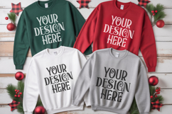 Christmas Family Matching Group T-Shirt Mockups | Holiday Fl Product Image 1