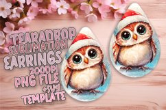 Playful Teardrop Earrings Design for Printing , Christmas Wa Product Image 1