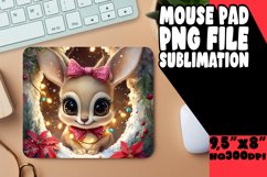 Blissful Mouse Pad Sublimation Ideas, Christmas Animals Product Image 1