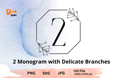 Monogram with Delicate Branches Product Image 1