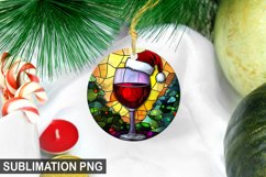 Christmas Santa Wineglass Ornament | Christmas Ornament PNG Product Image 1