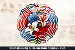 Flowers Wind Spinner Sublimation Design Product Image 1