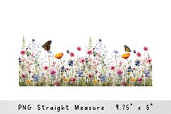 Glass Can Wraps Sublimation, Wildflowers Libbey Can Glass Product Image 2