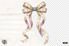 Sewing Measuring Tape Bow PNG Product Image 1