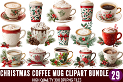 Christmas Coffee Sublimation, Bundle Christmas Clipart Product Image 1