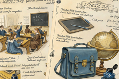 Ephemera School Junk Journal Pages Product Image 5