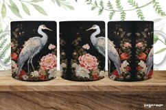 Embroidery Crane Mug | 11 oz | Sublimation Product Image 1