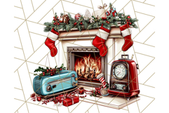 Vintage Glamorous Christmas Party Clipart PNG, Holiday Png Product Image 5