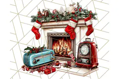 Vintage Glamorous Christmas Party Clipart PNG, Holiday Png Product Image 5