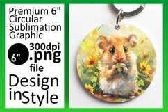 Charming Watercolor Critters &amp; Blooms Keychain PNG Product Image 1