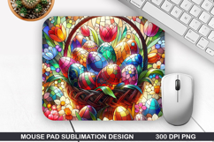 Easter Basket Mouse Pad Sublimation, Easter Mouse Pad PNG Product Image 1