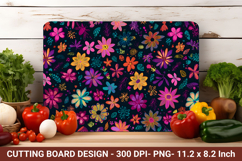 Colorful Floral Cutting Board | Cutting Board Png Product Image 1