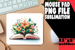 Literary Spring Flowers Watercolor Mouse Mat Design Product Image 1