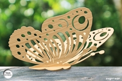 3D Butterfly Laser Cut | Glowforge | SVG Product Image 1
