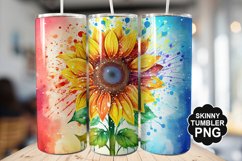 Rainbow Sunflower Tumbler - Sublimation Tumbler Design Product Image 1