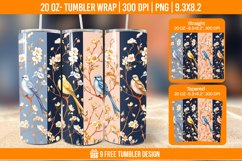 Sparrow Tumbler Wrap Designs, Sublimation Wrap Product Image 1