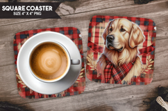 Cute Dogs Square Coaster PNG Bundle, Pet Coaster Design Product Image 13