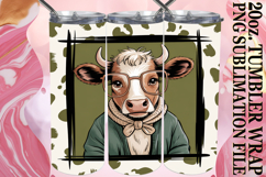 Timeless journeys 20oz tumbler wrap, Cute Cow Product Image 1