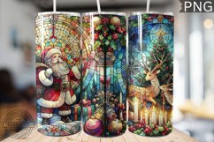 Watercolor Christmas Tumbler Wrap - High Quality 300 Dpi Product Image 1