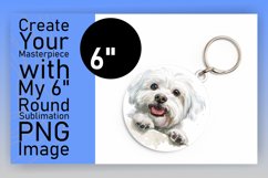 Joyful PeekaBoo Dog Circle Sublimation Mug Wrap Keychain Product Image 1