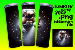 VIBRANT 20oz Tumbler Artwork , Astronaut Product Image 1