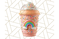Pastel Coffee Mug Clipart PNG, Latte Iced Coffee Tea Cups Product Image 5