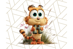 Cute Safari Animal Clipart with Jungle Accessories Png Product Image 5
