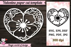 Heart Valentine's Day paper crafting svg Product Image 2