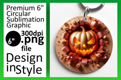 Gorgeous Circle Design Coaster Template , 3D Pumpkin Product Image 1