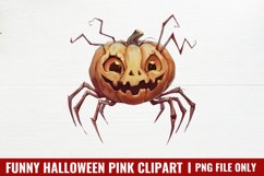 Funny Halloween Pink Clipart PNG Product Image 1