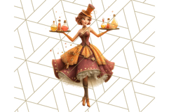 Autumn Circus Performers Clipart Vintage Characters PNG Product Image 5