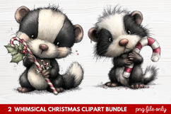 Whimsical Christmas Clipart | Cute Festive Holiday PNG Product Image 1