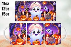 Halloween Boo Mug Wrap Sublimation 11oz, 12oz, 15oz Product Image 1