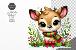 Christmas clipart, Reindeer clipart, Winter clipart Product Image 1