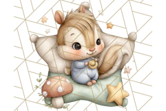 Woodland Nursery Baby Animals Clipart, Cute Animals Png Product Image 5