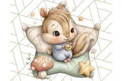 Woodland Nursery Baby Animals Clipart, Cute Animals Png Product Image 5