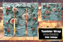 3D Flower in Hole Wrap - Sublimation Design for Tumblers Product Image 1