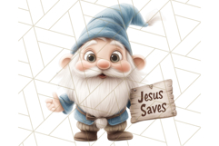 Easter Christian Gnome Clipart PNG Bundle, He Is Risen Art Product Image 29