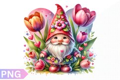 Spring Gnome Clipart - Gnome sublimation PNG Design Product Image 1