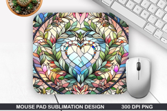 Flower Mouse Pad Sublimation, Spring Flower Mouse Pad PNG Product Image 1