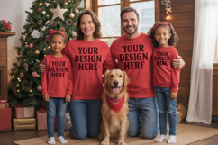 Christmas Family Matching T-Shirt Mockups | Holiday Group Product Image 1
