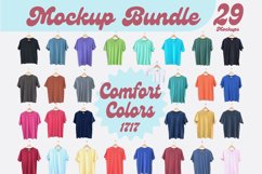 Shirt Mockup Bundle - 29 Comfort Colors 1717 Hanging Product Image 1