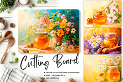 Honey Bee Mason Jars Cutting Board Kitchen Chopping Board_29 Product Image 1