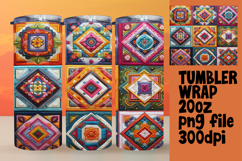 VIBRANT 20oz Tumbler Artwork , Patchwork Product Image 1