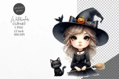 Halloween clipart, Witch clipart, Autumn clipart Product Image 1