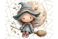 Spooky Little Witches Halloween Clipart PNG Product Image 5