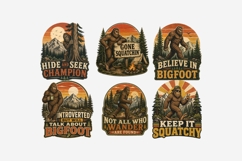 Funny Bigfoot Quote Bundle | Sasquatch Camping PNG Clipart Product Image 2