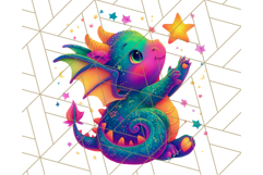Cute Fantasy Dragon Clipart PNG, Bold Baby Dragon Clip Art Product Image 5